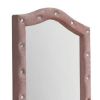 30" Pink Fabric Dresser Mirror