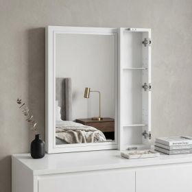 32" White Rectangle Mounts To Dresser Dresser Mirror