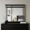 42" Mirrored, Black & Sliver Finish Dresser Mirror