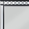 42" Mirrored, Black & Sliver Finish Dresser Mirror