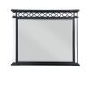 42" Mirrored, Black & Sliver Finish Dresser Mirror