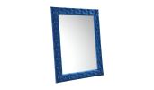 74" Blue Velvet Accent Mirror
