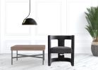 23" Dark Gray Velvet Contemporary Pierced Back Arm Chair