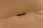 28" Camel Top Grain Leather And Black Solid Color Arm Chair
