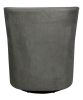 30" Gray Polyester Blend Solid Color Swivel Arm Chair