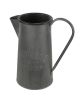 11" Gray Metal Hand Painted Water Jug