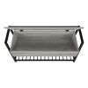 42" Gray And Black Bench With Flip top