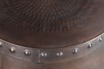 20" Copper Iron Round End Tables