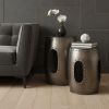 20" Nickel Iron Round End Table