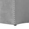 33" Gray Linen Specialty Cocktail Ottoman