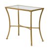 24" Antique Nickel Metal Round End Table