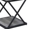 20" Black And Brown Manufactured Wood Square End Table