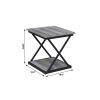 20" Black And Brown Manufactured Wood Square End Table