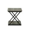 20" Black And Gray Manufactured Wood Square End Table