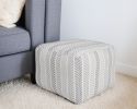 18" Cotton Ottoman