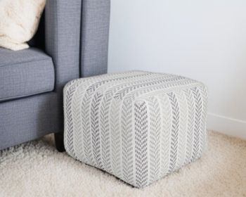 18" Cotton Ottoman