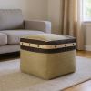 20" Brown 100% Cotton Ottoman