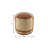 16" Tan 100% Cotton Ottoman