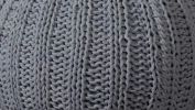 20" Gray 100% Cotton Ottoman