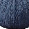 20" Blue 100% Cotton Ottoman