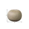 20" Gold 100% Cotton Ottoman