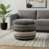 18" x 18" x 14" " Black Pouff