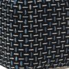 16" Black Polyester Ottoman