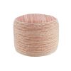 18" Pink Polyester Ottoman