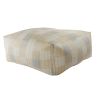 48" Cream 100% Cotton Ottoman