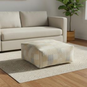 48" Cream 100% Cotton Ottoman