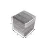 16" Gray 100% Cotton Ottoman