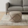 18" Brown 100% Cotton Ottoman