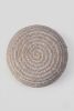 20" Gray Jute Ottoman