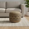 18" x 18" x 14" " Tan Pouff