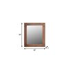 46" Brown Dresser Solid Wood Mirror