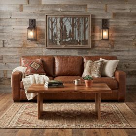 51" Brown Solid Wood Coffee Table