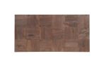 59" Dark Brown And Black Solid Wood Coffee Table