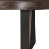 68" Dark Brown and Black Solid Wood Dining Bench