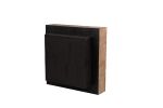 40" Brown And Black Solid Wood Square Coffee Table