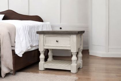 27" Ivory One Drawer Nightstand