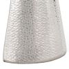 10" Silver Abstract Cylinder Cone Table Vase