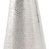 10" Silver Abstract Cylinder Cone Table Vase