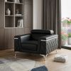 42" Silver Metallic Arm Chair