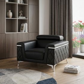 42" Silver Metallic Arm Chair