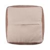 18" Beige Chenille Cube Pouf Ottoman