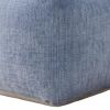 18" Blue Chenille Cube Pouf Ottoman
