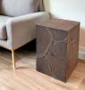 20" Black Distressed Solid Wood Square End Table