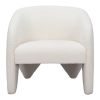 30" White Sherpa Arm Chair
