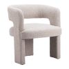 27" Beige Boucle Contemporary Arm Chair