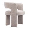 27" Beige Boucle Contemporary Arm Chair